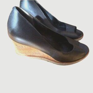 Cole Haan Black Wedge Sandals - Excellent Condition!!